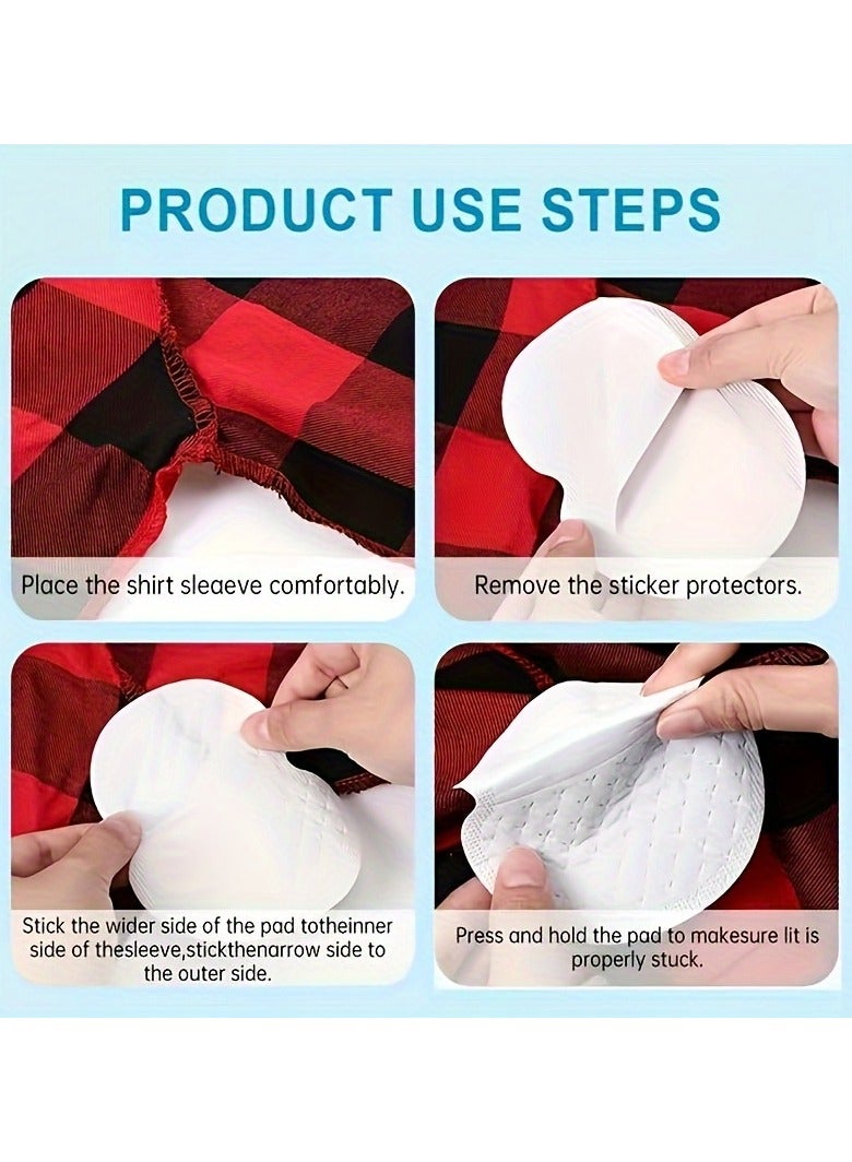 Generic 50 Armpit Sweat Pads, Disposable Underarm Absorption Sweat Pad, Durable And Effective, Lightweight & Breathable, Invisible, Comfortable And Odorless, Easy to Use, Suitable for Both Men And Women In Hot Summer  - Image 3
