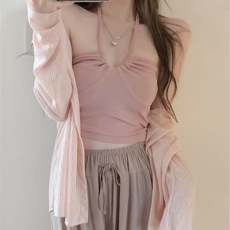 Summer Spice Girls Backless Sling Women'S Pure Desire Style Design Outer Wearing Vest Inner Base Shirt Trendy - Image 2