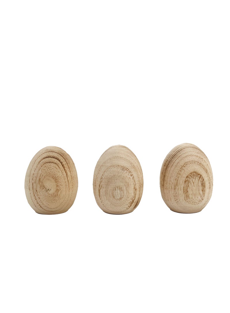 Party Magic Easter Wooden Eggs 3Pcs/Box 9cm - Image 4