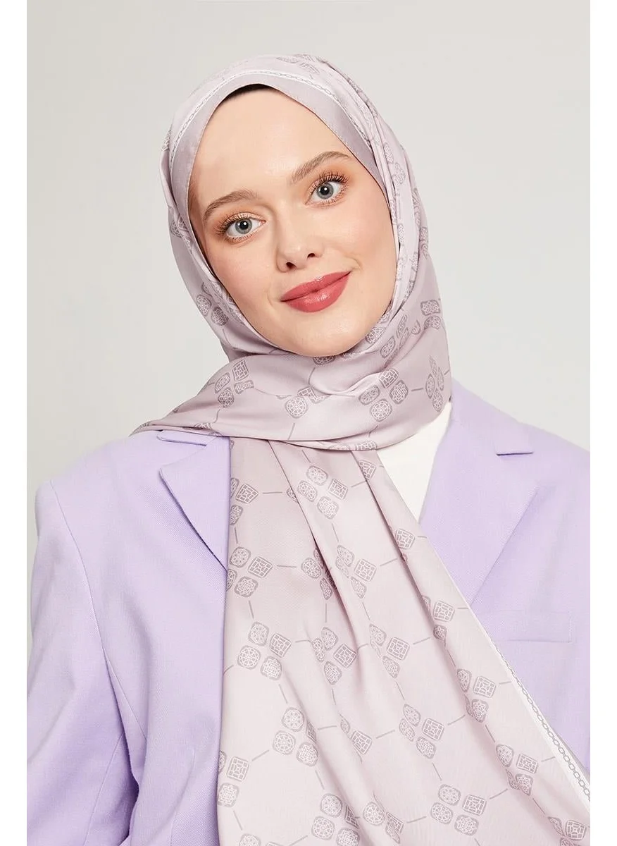 Levidor Lilac Geometric Pattern Angel Shawl