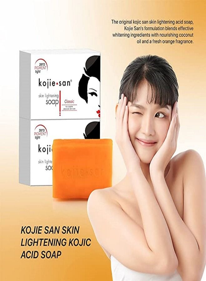 kojies anu Kojie San Skin Lightening Soap For a Lighter And Even Skin Stone-Classic 65g x 2, Double Pack - Image 2
