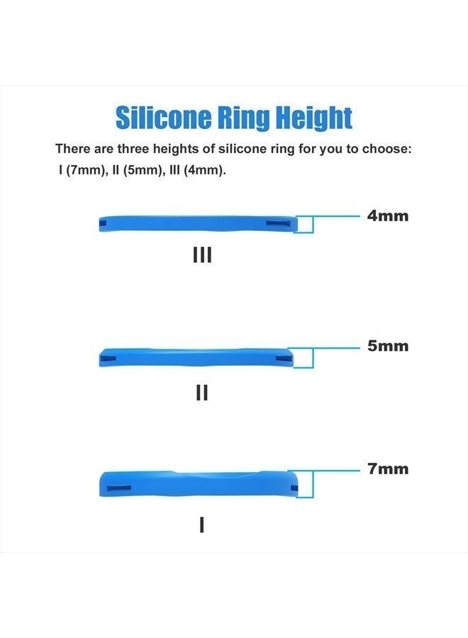 AMVR 6 Pairs Glasses Spacer for Oculus Quest 2, VR Lens Protector Accessories Silicone Anti-Scratch Ring to Protect Headset Lens and Glasses Compatible with Meta Quest 1/Rift S/Go（Red & Blue, Black） - Image 4