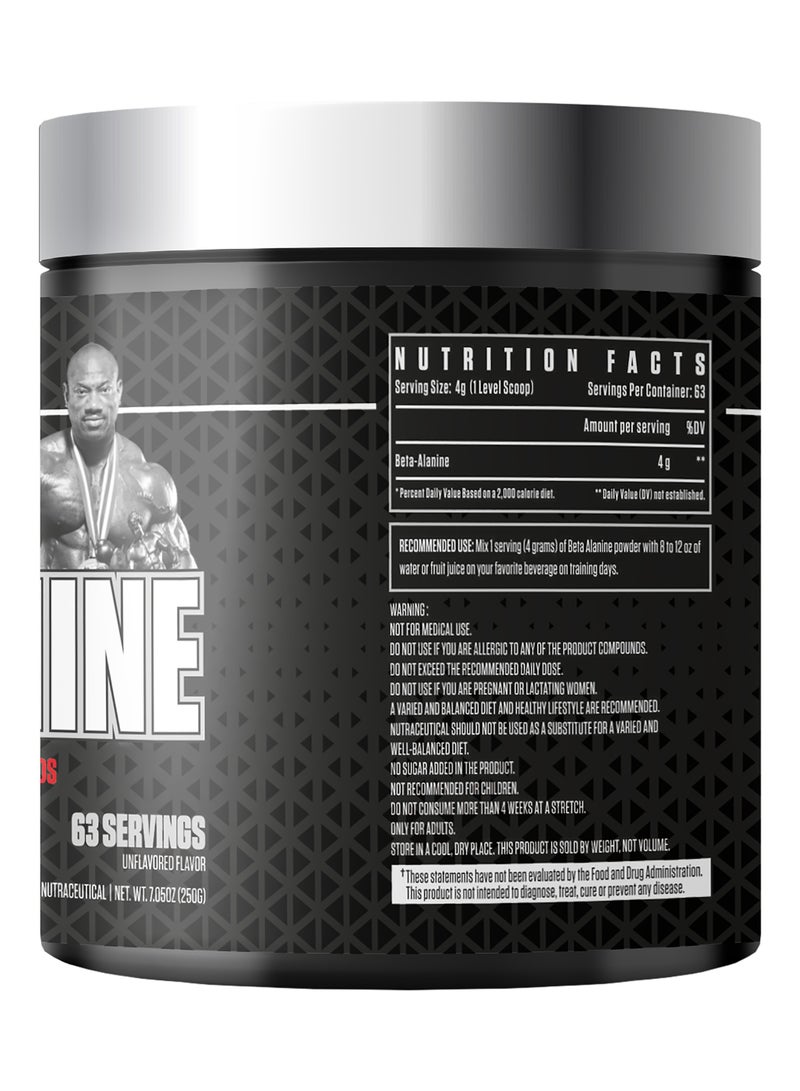 DEXTER JACKSON Black Series Beta Alanine 250g - Boost Endurance, Delay Muscle Fatigue, and Enhance Recovery (63 Servings) - Image 3