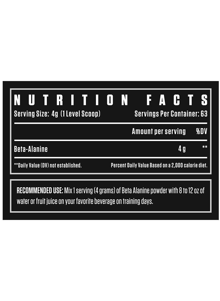 DEXTER JACKSON Black Series Beta Alanine 250g - Boost Endurance, Delay Muscle Fatigue, and Enhance Recovery (63 Servings) - Image 4