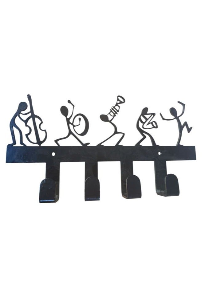 Stylish metal key holder with multiple sturdy hooks for hanging keys and accessories, it is sturdy and easy to mount on the wall, helping to organize things in a practical and tidy manner.