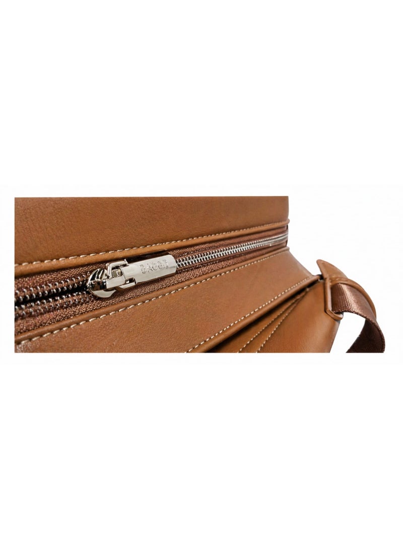 BAGCO Women’s Textured Tote Bag with Matching Wallet – Brown - Image 4