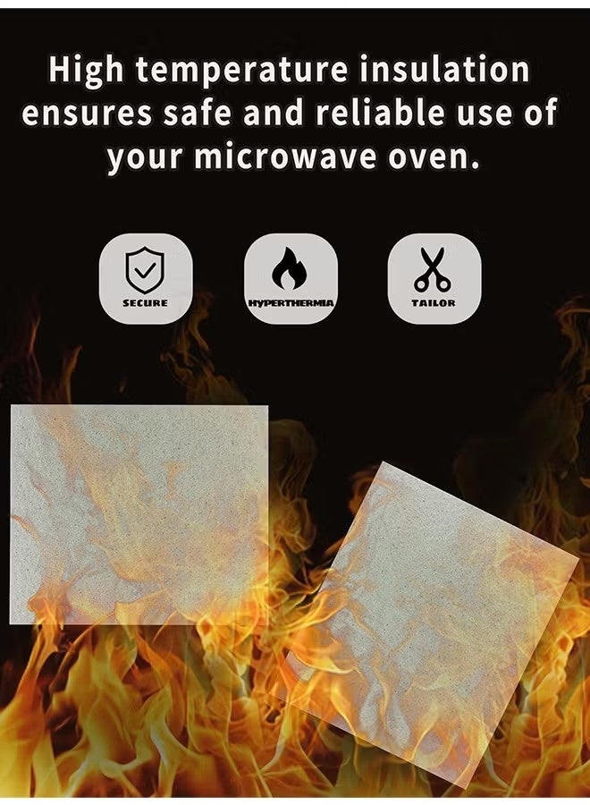 8 Pcs Microwave Waveguide Cover Mica Sheets, 13 x 13 cm Universal Oven Repair Plate, Cuttable Heat Resistant Insulation Sheets - Image 3