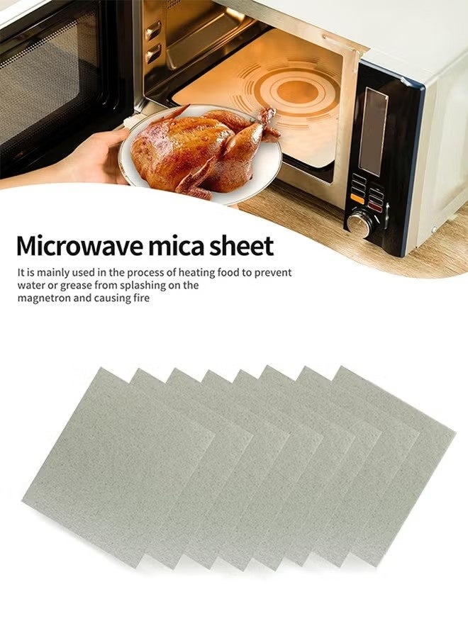 8 Pcs Microwave Waveguide Cover Mica Sheets, 13 x 13 cm Universal Oven Repair Plate, Cuttable Heat Resistant Insulation Sheets - Image 2