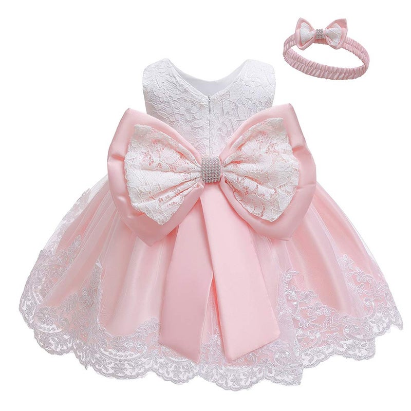 Baby White lace Dress Baptism Dresses for Baby Girls ALine Tiered Tutu Tulle Flower Girl Dress