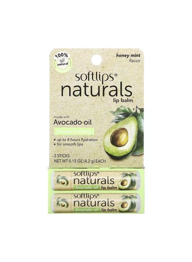 Softlips Naturals Lip Balm Honey Mint 2 Sticks 0.15 oz 4.2 g Each - Image 2