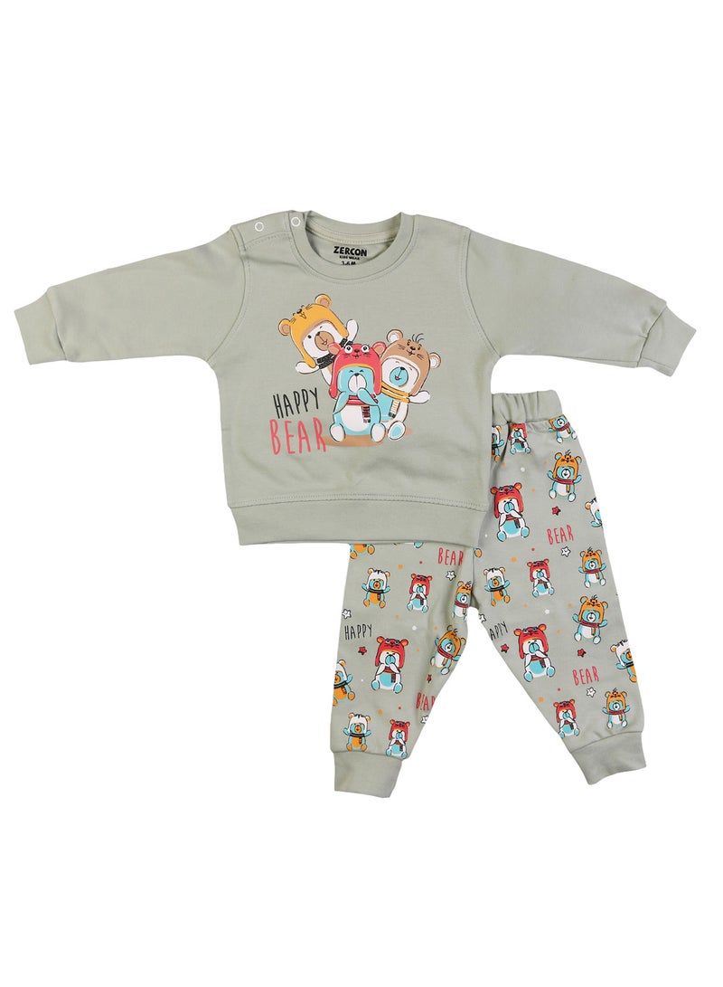 زيركون بيجامة خريفي لحديثي الولادة - 1248 - Image 1