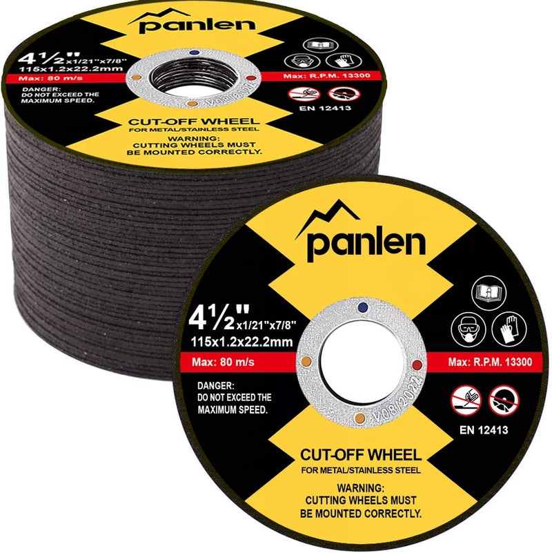 panlen 50 Pack Cut Off Wheels 4 1/2 inch Thin Metal & Stainless Steel Cutting Wheel, Professional Fast Cutting Disc for Angle Grinder - Image 1