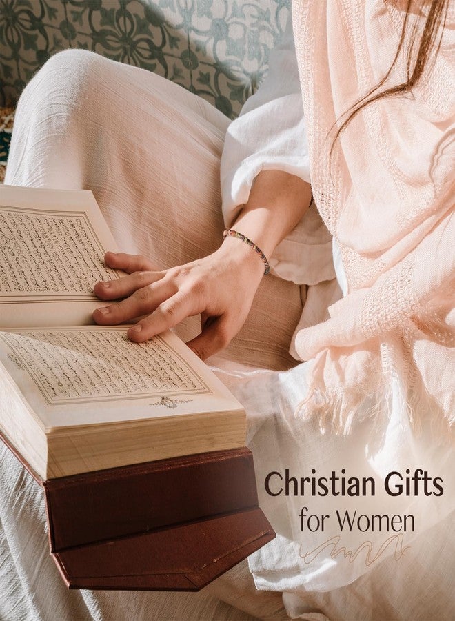 ZOKCC Christian Inspirational Bracelet Gifts for Women: Religious Cross Beads Bracelet Baptism Christmas Day Gifts for Godmother Mom Daughter Sister Friend - Image 2