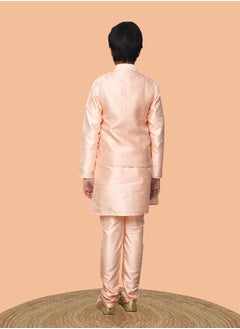 LILPICKS Kurta Pyjama Set with Embossed Nehru Jacket  - Image 2