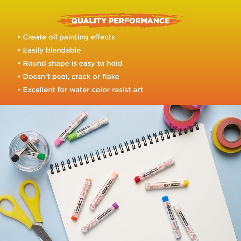 SAKURA Cray-Pas Junior Artist Assorted Color Oil Pastels, Set of 25 XEP25 - Image 5
