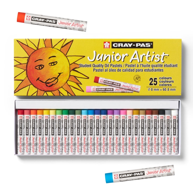 SAKURA Cray-Pas Junior Artist Assorted Color Oil Pastels, Set of 25 XEP25 - Image 1