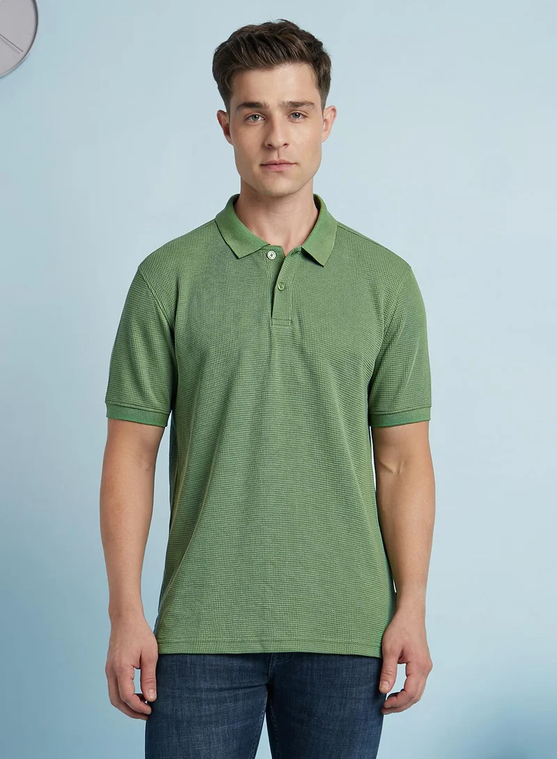 Dennis Lingo Men's Off White Cotton Blend Solid Regular Fit T-Shirt