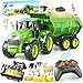 Funwee RC Farm Tractor Toy wLight Music Kid Truck Toy wFront Loader Farm Animal 24GHz RC Tractor Trailer Car Vehicle Toy for Boy Girl Age 3 4 5 6 7 Year Old Christmas Birthday Gift Green - Image 2