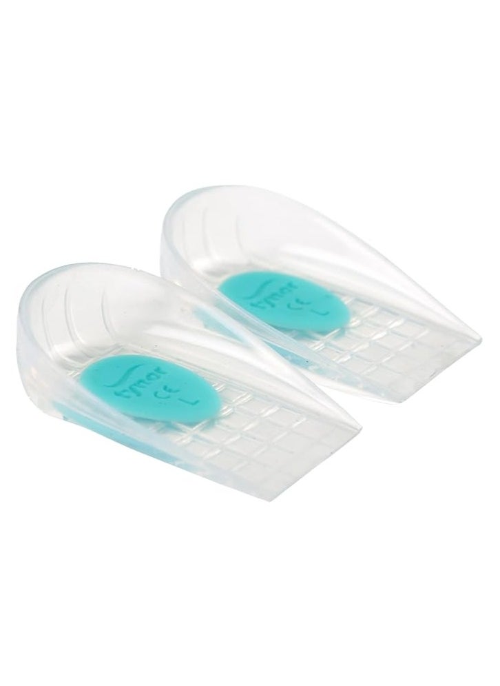 Heel Cushion Silicone (Pair) Designed to provide soft cushioning to the foot heel. Gel spot at the site of  calcaneus distributes and reduces pressure and relieves pain. Anatomically designed for better comfort and fitting.