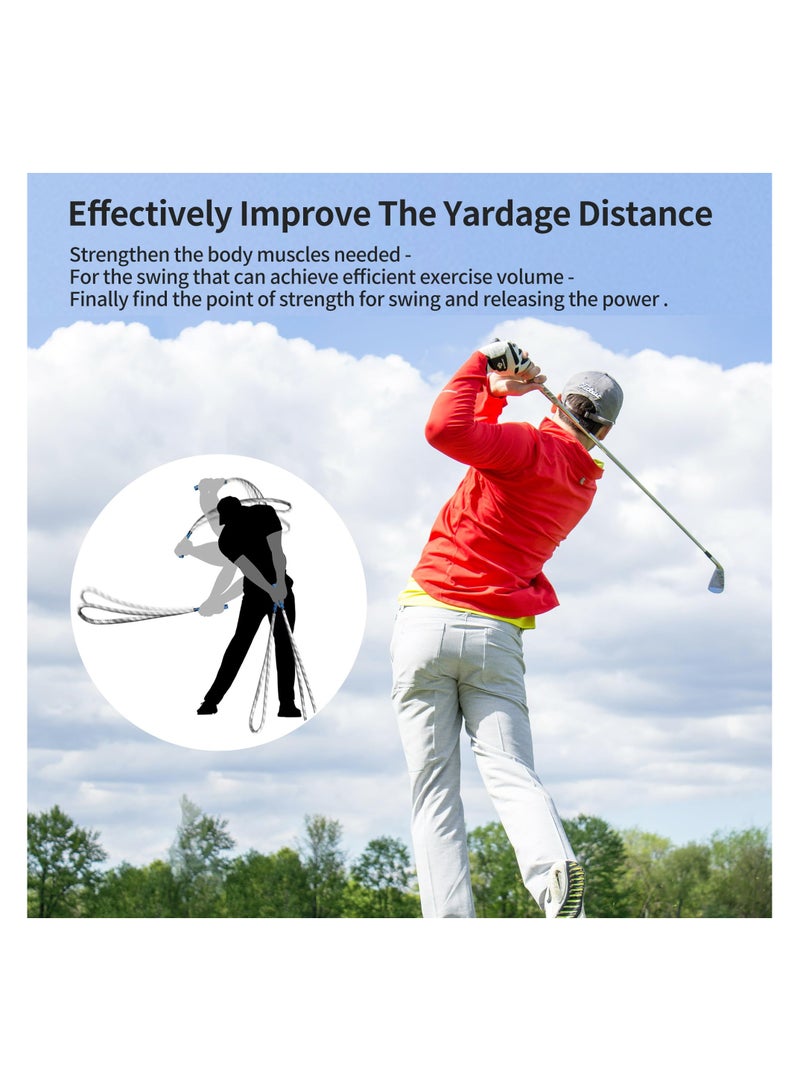 SYOSI Golf Swing Rope Trainer, Golf Swing Training Aid for Warmup Posture Corrector, Golf Swing Pracice Rope for Beginner, Warm-up Exercise Assistance Posture Corrector, Golf Swing Trainer for Golf Lover - Image 2
