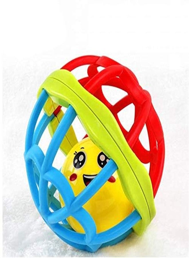 CHARVI WORLD CHARVI Kid's Soft Plastic Rubber Body Rolling Hand Bell Ball - Musical Rattle Ball Toy for Babies - Multicolor Sensory Toy for Infants and Toddlers - Image 1