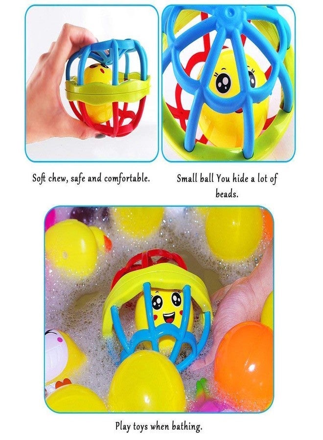 CHARVI WORLD CHARVI Kid's Soft Plastic Rubber Body Rolling Hand Bell Ball - Musical Rattle Ball Toy for Babies - Multicolor Sensory Toy for Infants and Toddlers - Image 4