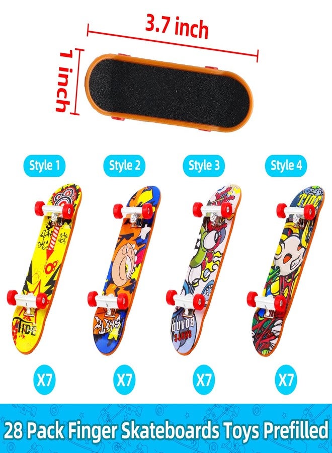 AMENON 28 Pack Finger Skateboards Toys for Kids Party Favors, Christmas Gifts Finger Sports for Grandkids Boys Girls Creative Fingertip Movement Toys Birthday Gifts Class Prizes Christmas Goodie Bag Stuffers - Image 2