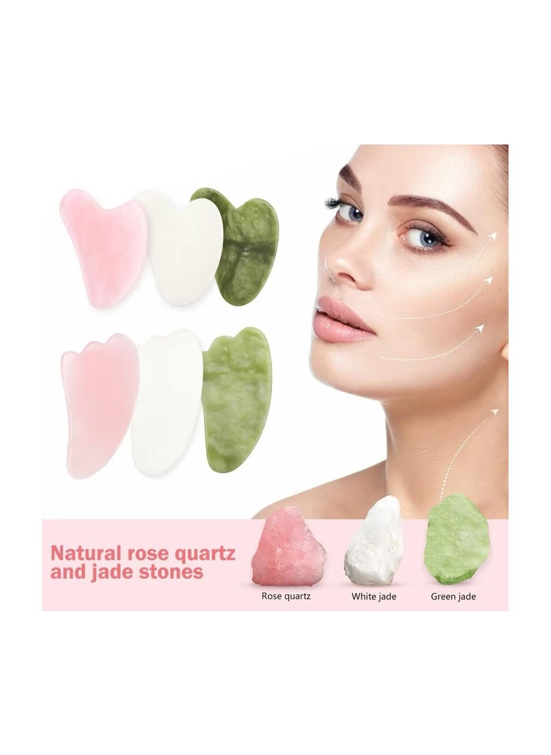 Generic - Gua Sha Stone for Facial Massage and Muscle Relaxation Eliminates Eye Swelling Random Color 1 Piece - Image 1