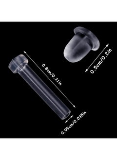Mtlee 100 Pieces Pierced Earring Protector Covers Anti-Sensitive Piercing Protectors With Extra Backs Pierced Earring Sleeves For Sensitive Ears Plastic Clear Earrings For Men Women(100 Pieces)  - Image 2