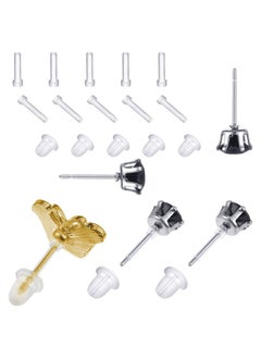 Mtlee 100 Pieces Pierced Earring Protector Covers Anti-Sensitive Piercing Protectors With Extra Backs Pierced Earring Sleeves For Sensitive Ears Plastic Clear Earrings For Men Women(100 Pieces)  - Image 4