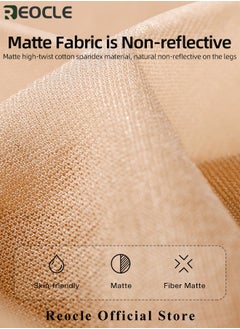 REOCLE Women's Pantyhose Control Top Pantyhose with Reinforced Toes & Anti-snagging Ultra-thin Breathable Pantyhose  - Image 5