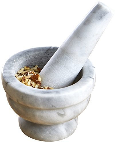 Imusa Imusa IMUSA USA 3.75 Inches Small Marble Mortar & Pestle, 3.75"  - Image 1