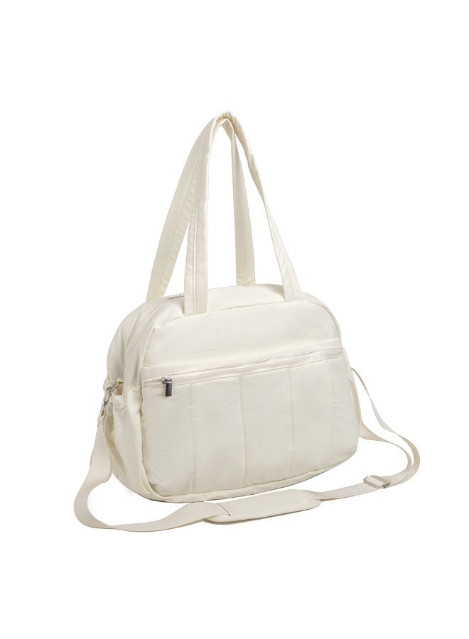 Women Ultra-Lightweight Gym Bag With Wet Pocket Large Cpacity Solid Soft Carry Out Travel Duffle Bag Fashionable Waterproof Sport Tote Bag Shoulder Bag For Girls - Image 3