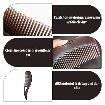 Eophmi Dandruff Comb 2 Pcs Scalp Comb for Dandruff Plastic Brown Adults Unisex Adult Unisex - Image 4