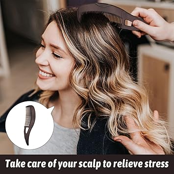 Eophmi Dandruff Comb 2 Pcs Scalp Comb for Dandruff Plastic Brown Adults Unisex Adult Unisex - Image 5