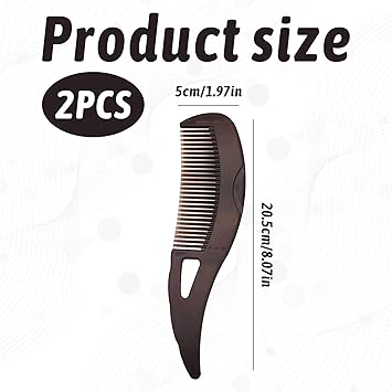 Eophmi Dandruff Comb 2 Pcs Scalp Comb for Dandruff Plastic Brown Adults Unisex Adult Unisex - Image 2