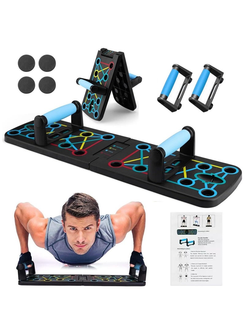 المؤسس لوح رفع قابل للطي متعدد الوظائف، معدات تمرين عضلات الصدر الاحترافية مع ذراع تدريب قوي، مناسب للصالات الرياضية المنزلية ومناسب لكل من الرجال والنساء - Image 1