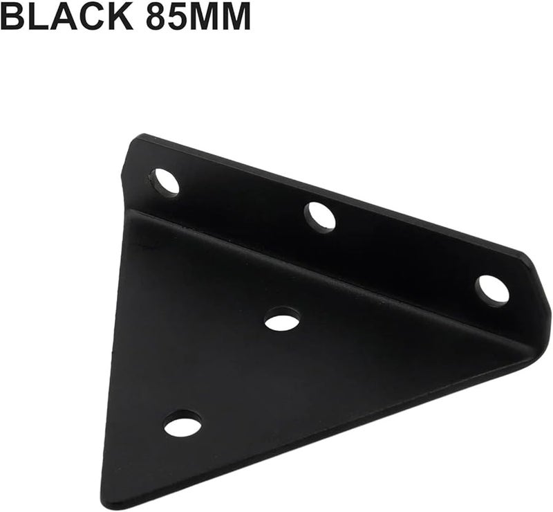 Heavy Duty Black 280mm Wall Mounted Shelf Brackets 6Pcs Tripod Support Bracket - Image 4