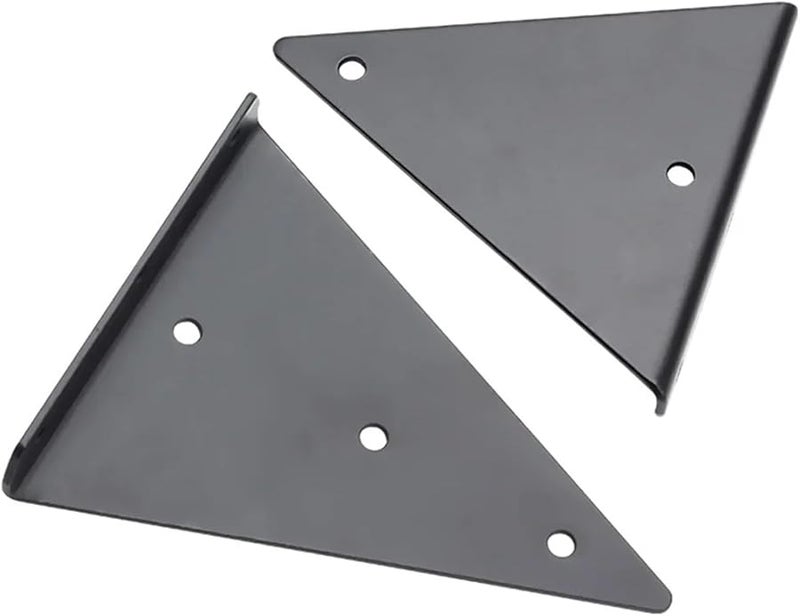 Heavy Duty Black 280mm Wall Mounted Shelf Brackets 6Pcs Tripod Support Bracket - Image 2