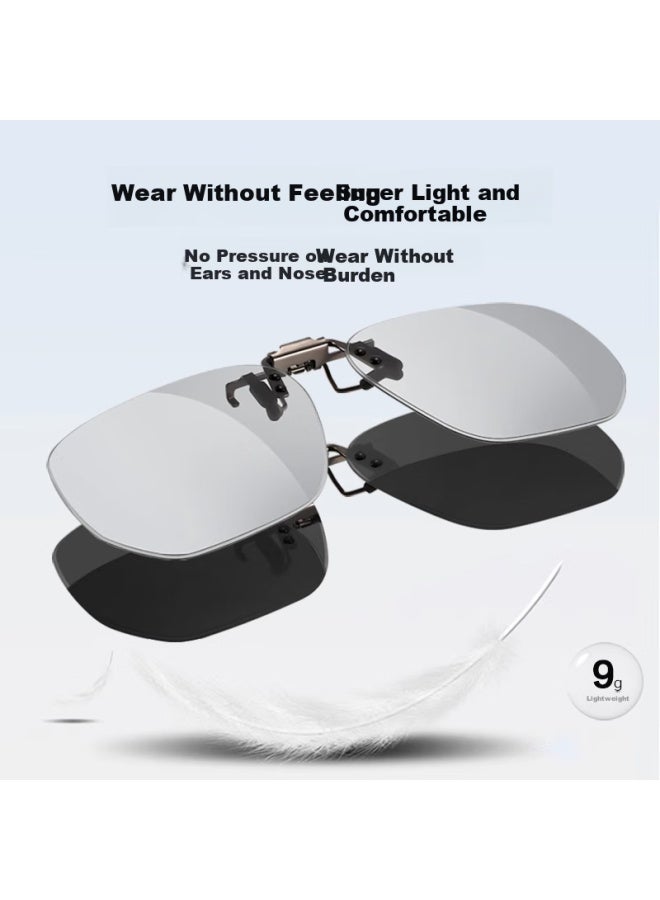Morakot Molake Polarized Clip-on Sungl For Men, Myopia Fishing Sungl, Uv Protection, Driving Gl, Night Vision Goggles - Image 1