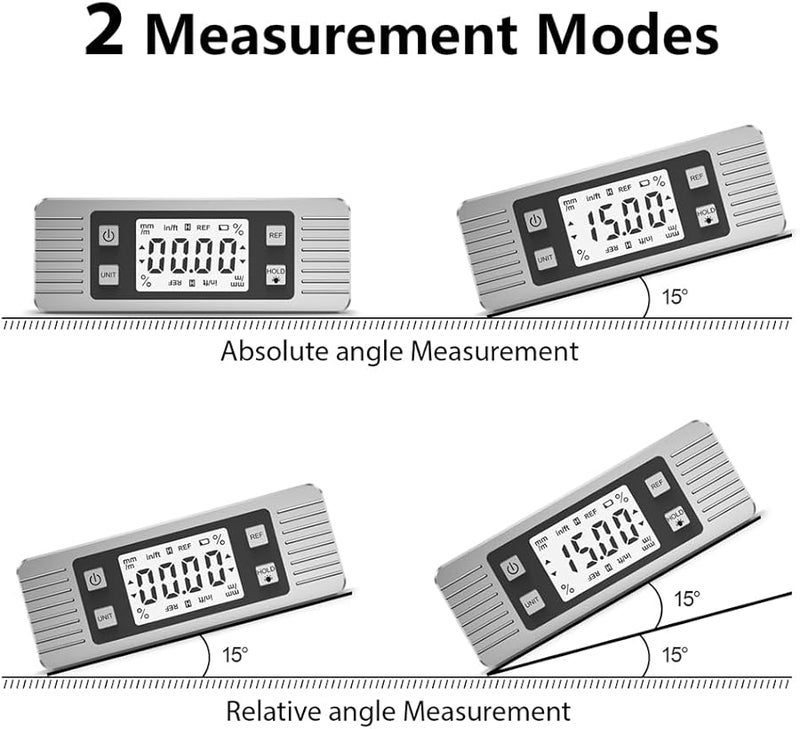 Digital Protractor Inclinometer Level Angle Meter with Magnet 90 Degree Ruler - Image 4