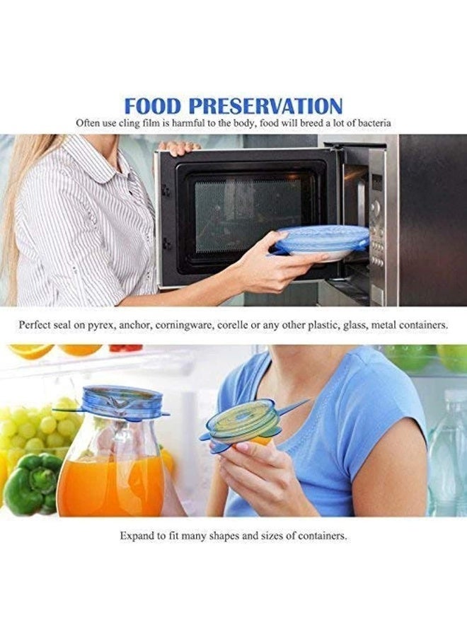 NA Silicone Lids, 12 Pack Silicone Stretch Lids, Reusable Durable and Expandable Silicone Food Cover, Silicone Covers for Fresh Food, Keep Food Fresh - Image 2