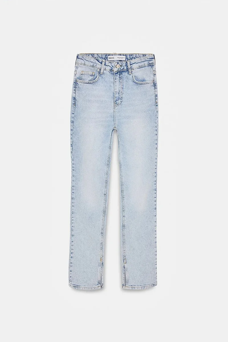 DILVIN Women's High-Waist Straight-Leg Jeans