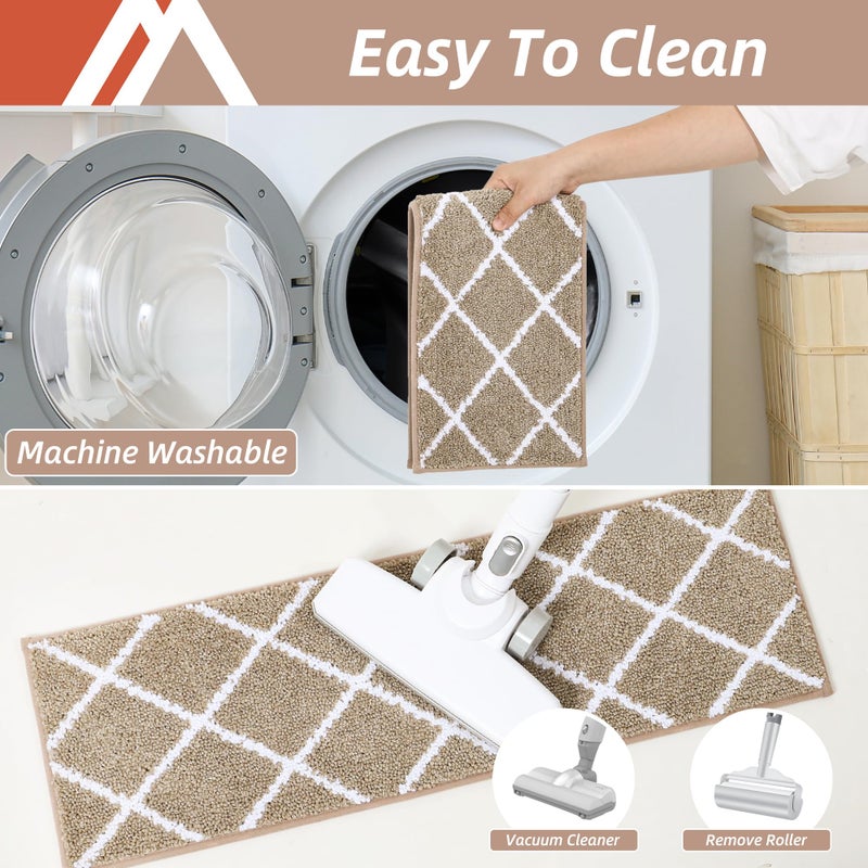 COSY HOMEER Edging Stair Treads Non-Slip Carpet Mat 28inX9in Indoor Stair Runners for Wooden Steps, Stair Rugs for Kids and Dogs, 100% Polyester TPE Backing 10pcs,Taupe - Image 4