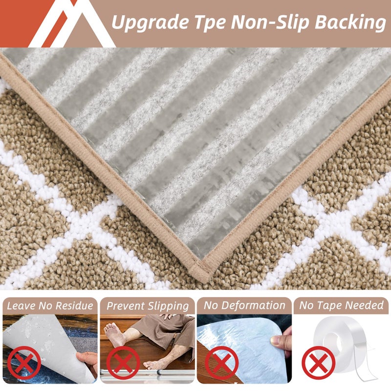 COSY HOMEER Edging Stair Treads Non-Slip Carpet Mat 28inX9in Indoor Stair Runners for Wooden Steps, Stair Rugs for Kids and Dogs, 100% Polyester TPE Backing 10pcs,Taupe - Image 2