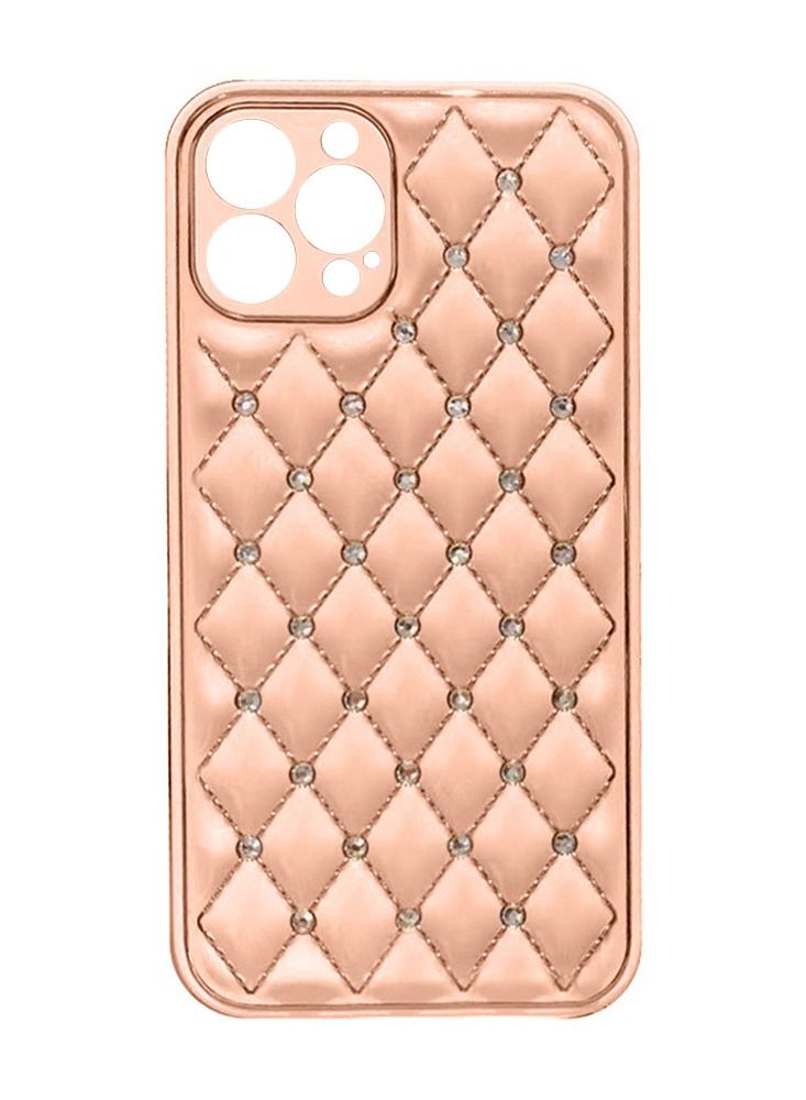 JOWAY iPhone 13 Pro Luxury Diamond Bling Rhinestone Case Cover Shockproof Camera Lens Protection Pink - Image 2