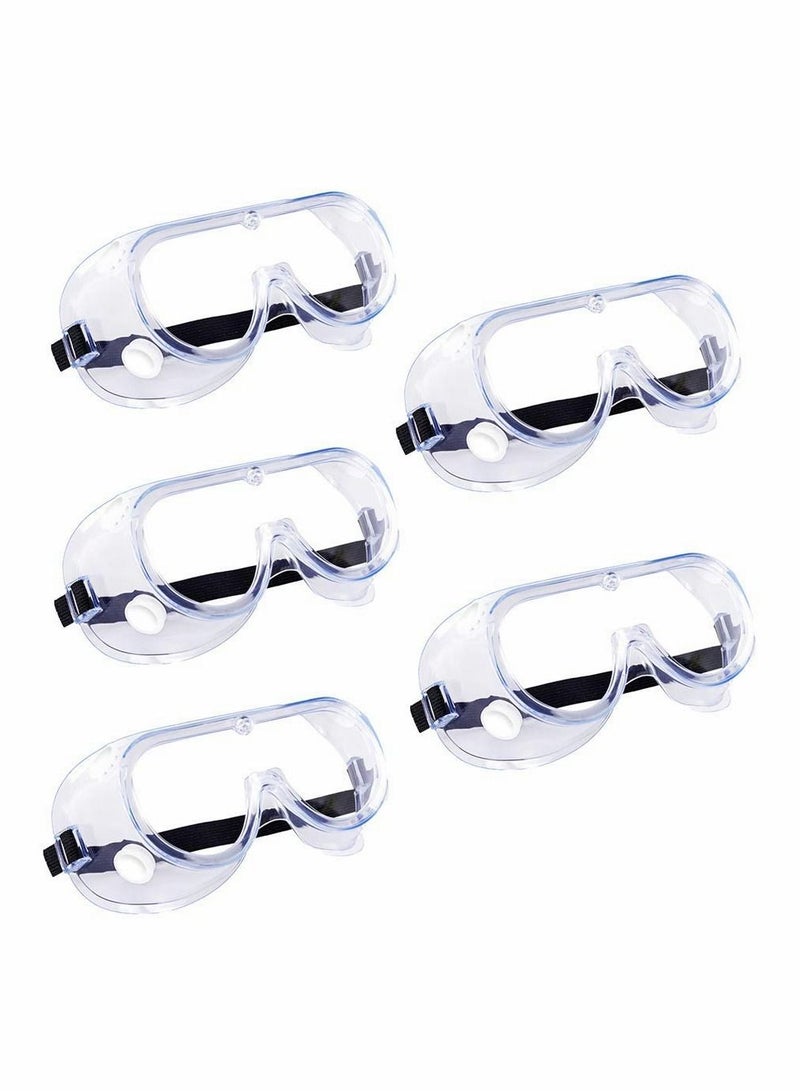 SYOSI 5 Pack Clear Protective Glasses Goggles Eye Safety Glasses for Construction  - Image 1