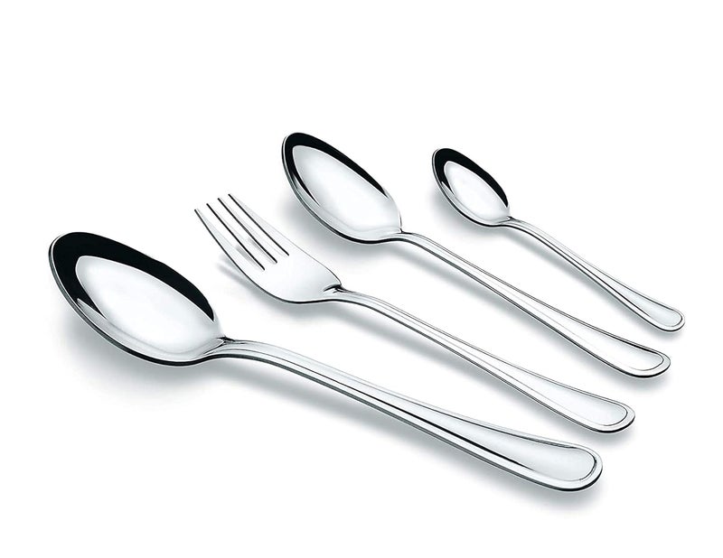 Tiara Royal 24 Piece Stainless Steel Cutlery Set 6PC Dinner Spoon 6PC Baby Spoon 6PC Baby Fork 6PC Tea Spoon Gift Sets - Image 1