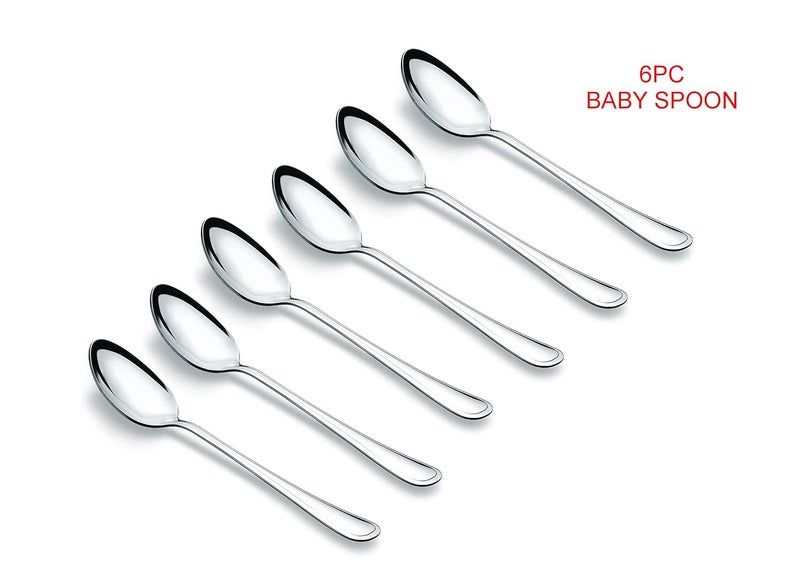 Tiara Royal 24 Piece Stainless Steel Cutlery Set 6PC Dinner Spoon 6PC Baby Spoon 6PC Baby Fork 6PC Tea Spoon Gift Sets - Image 5