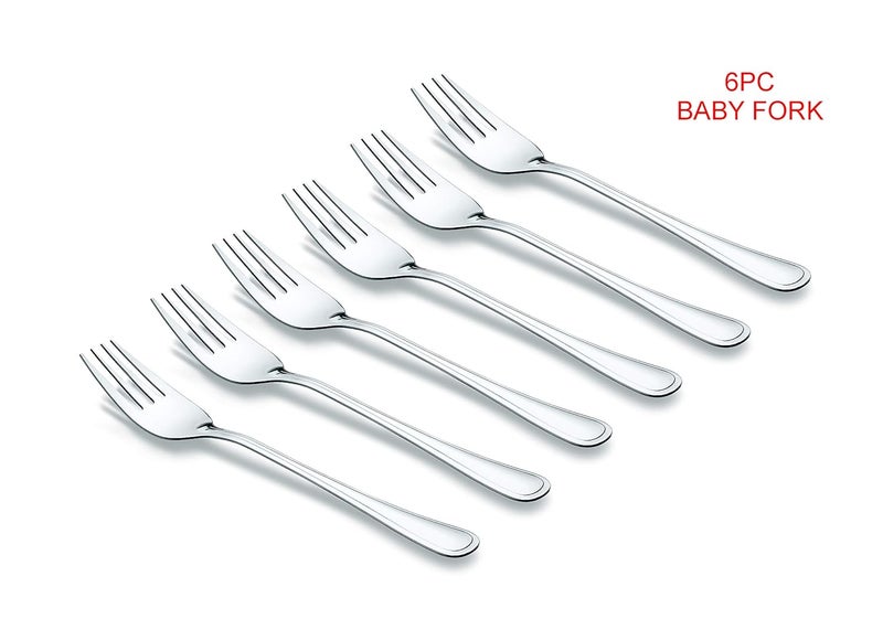 Tiara Royal 24 Piece Stainless Steel Cutlery Set 6PC Dinner Spoon 6PC Baby Spoon 6PC Baby Fork 6PC Tea Spoon Gift Sets - Image 4